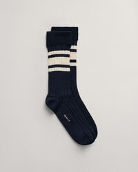 Striped Lyocell Ribbed Socks