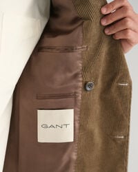 Double-Breasted Corduroy Suit Blazer