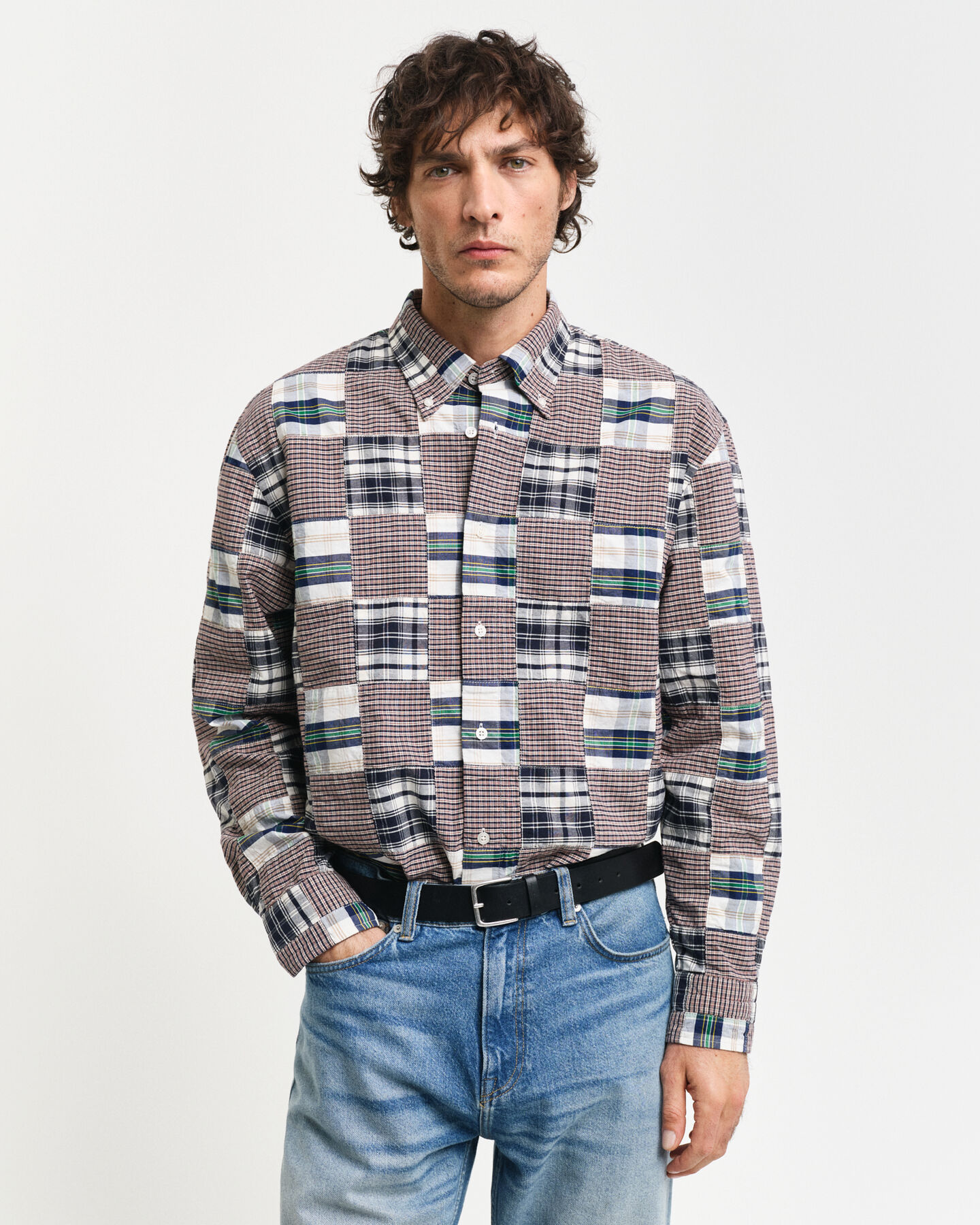 Remake Relaxed Fit Patchwork Shirt