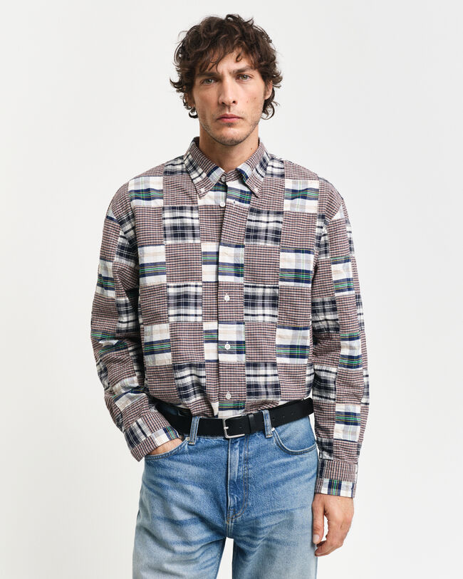 Remake Relaxed Fit Patchwork Shirt