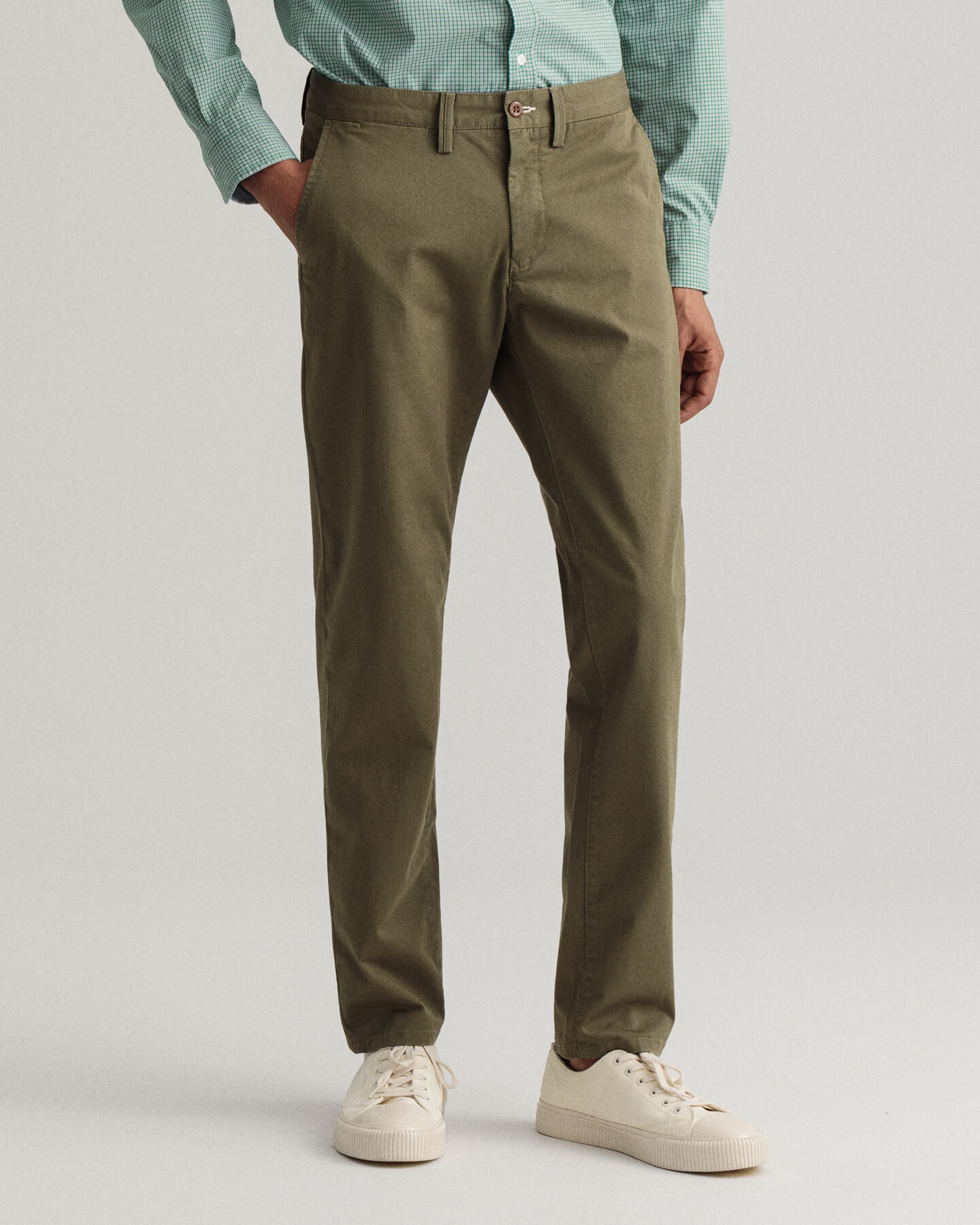 Hallden Slim Fit Twill Chinos