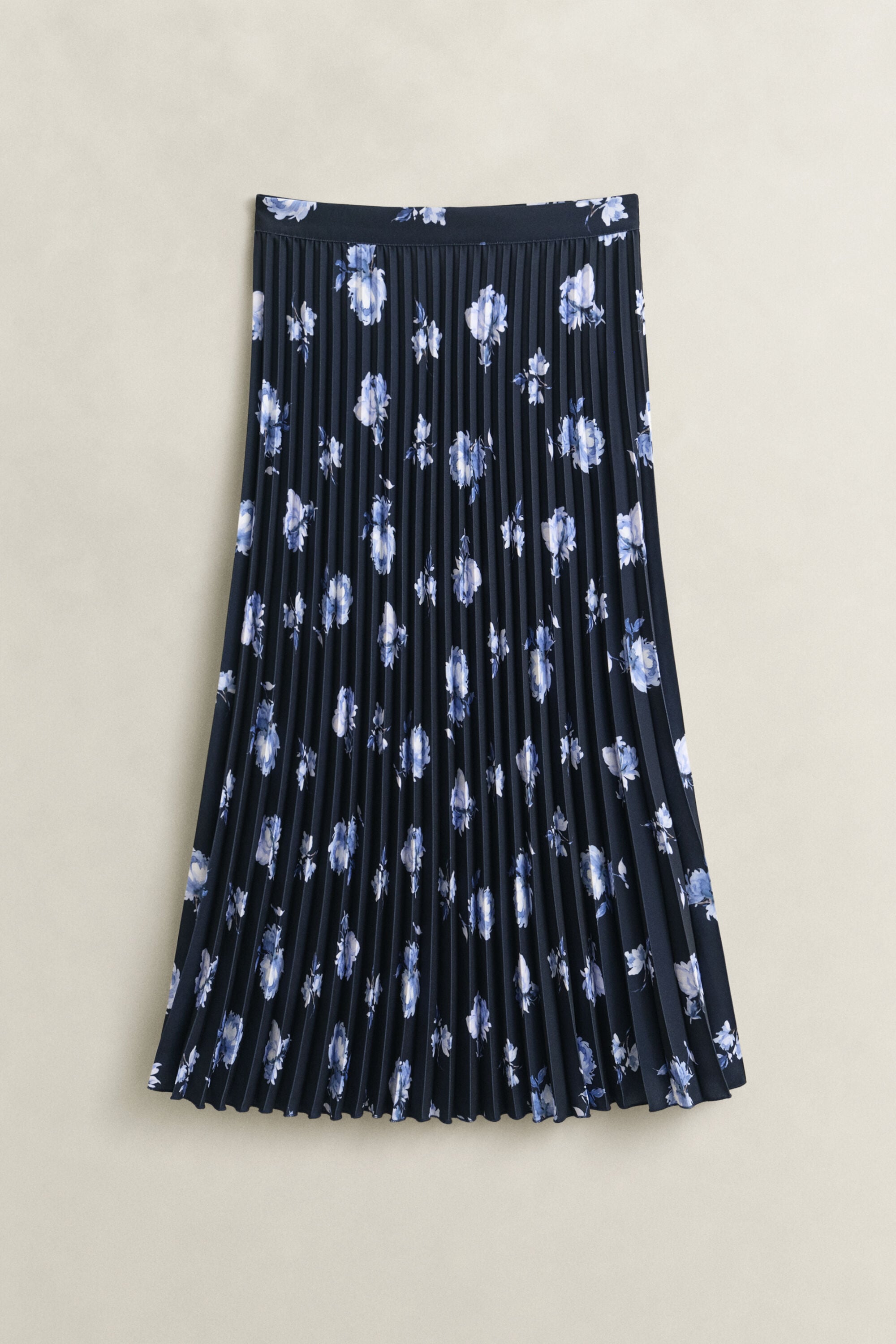 Floral Print Pleated Skirt