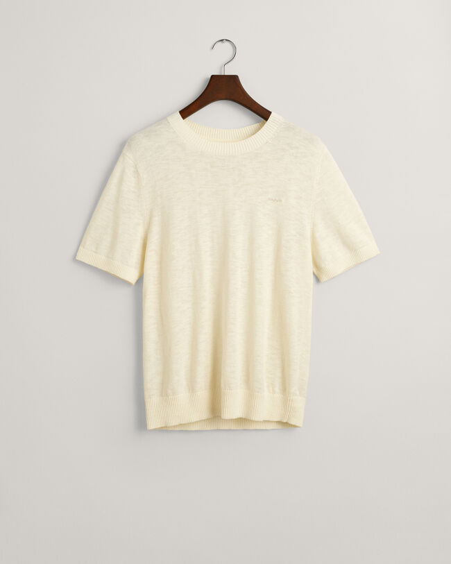 Knitted Cotton Linen T-Shirt