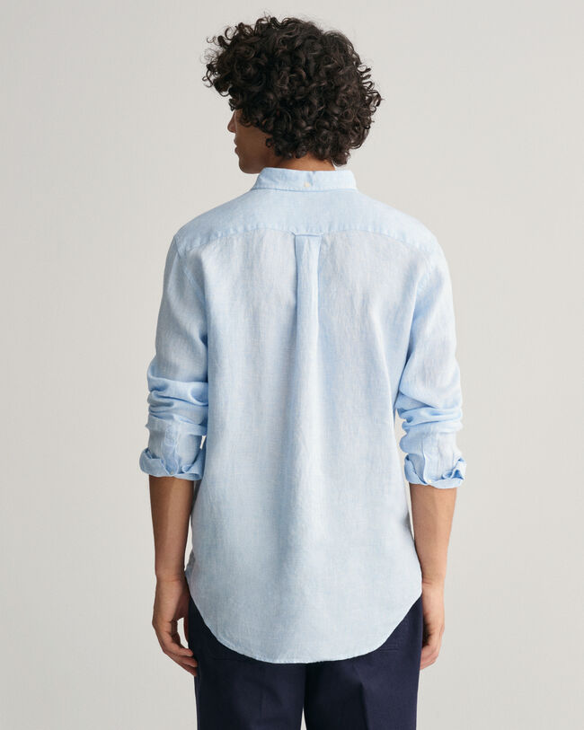 Regular Fit Houndstooth Linen Shirt - GANT
