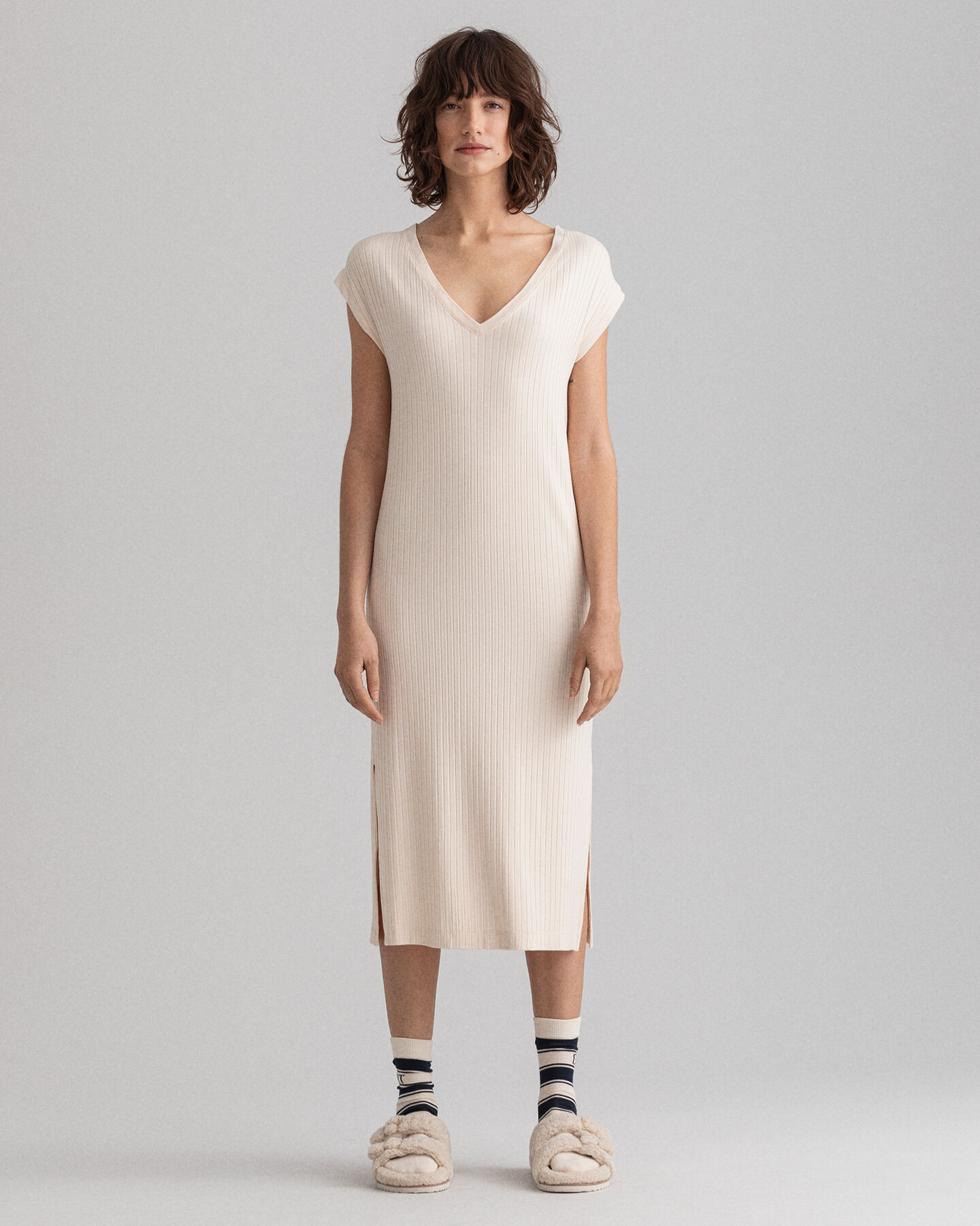 Detail Slit Jersey Dress