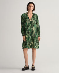 Paisley Stand Collar Dress