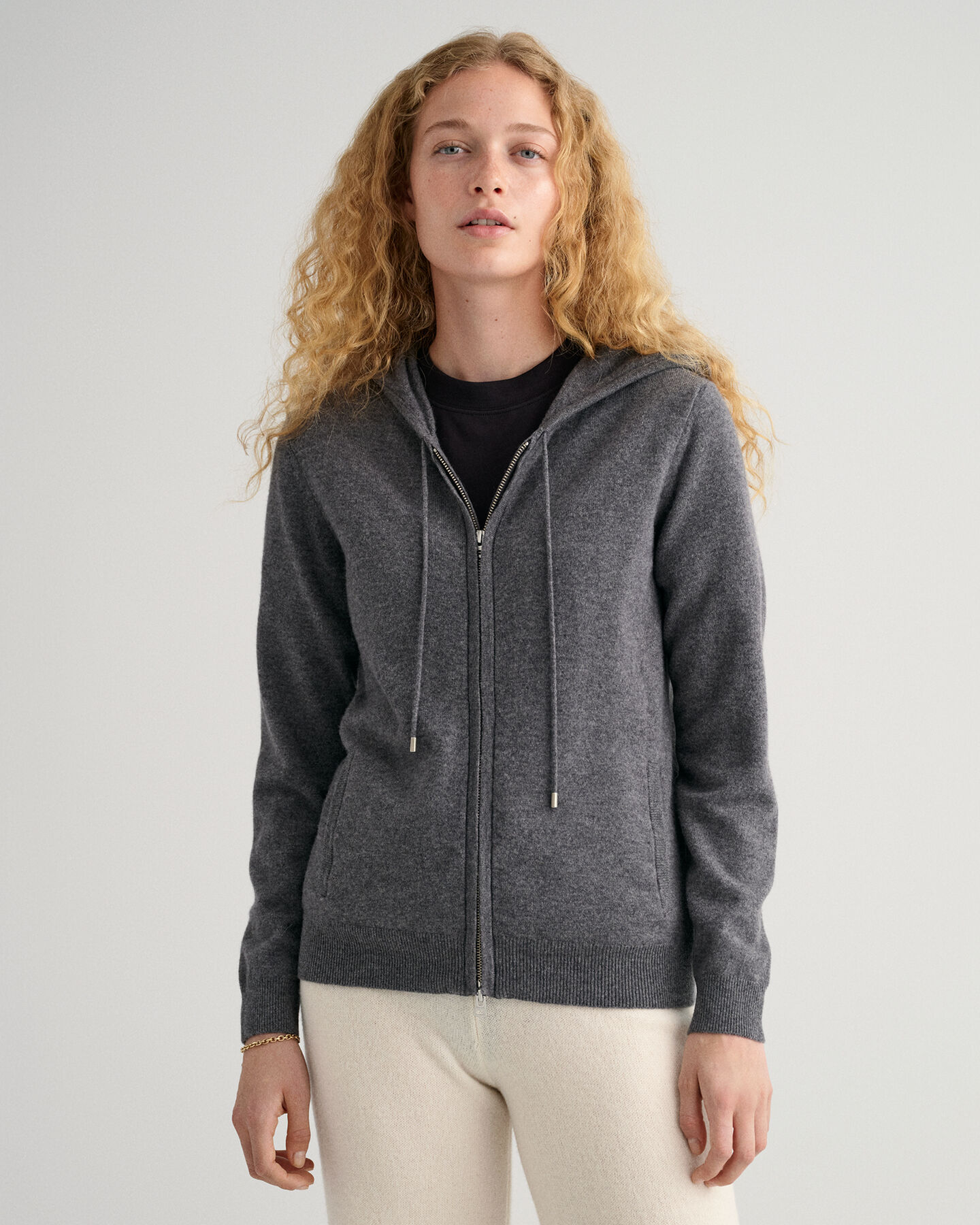 Super Fine Lambswool Zip Hoodie