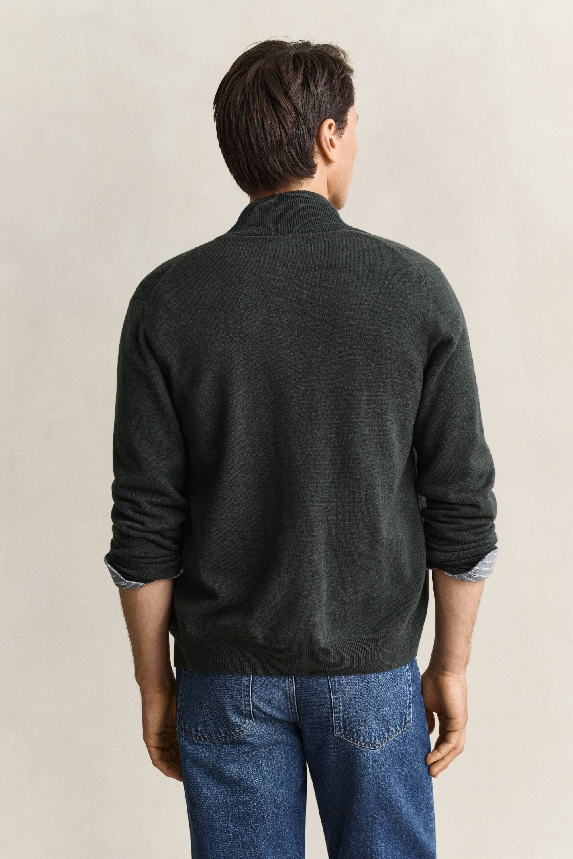 Lambswool Zip Cardigan