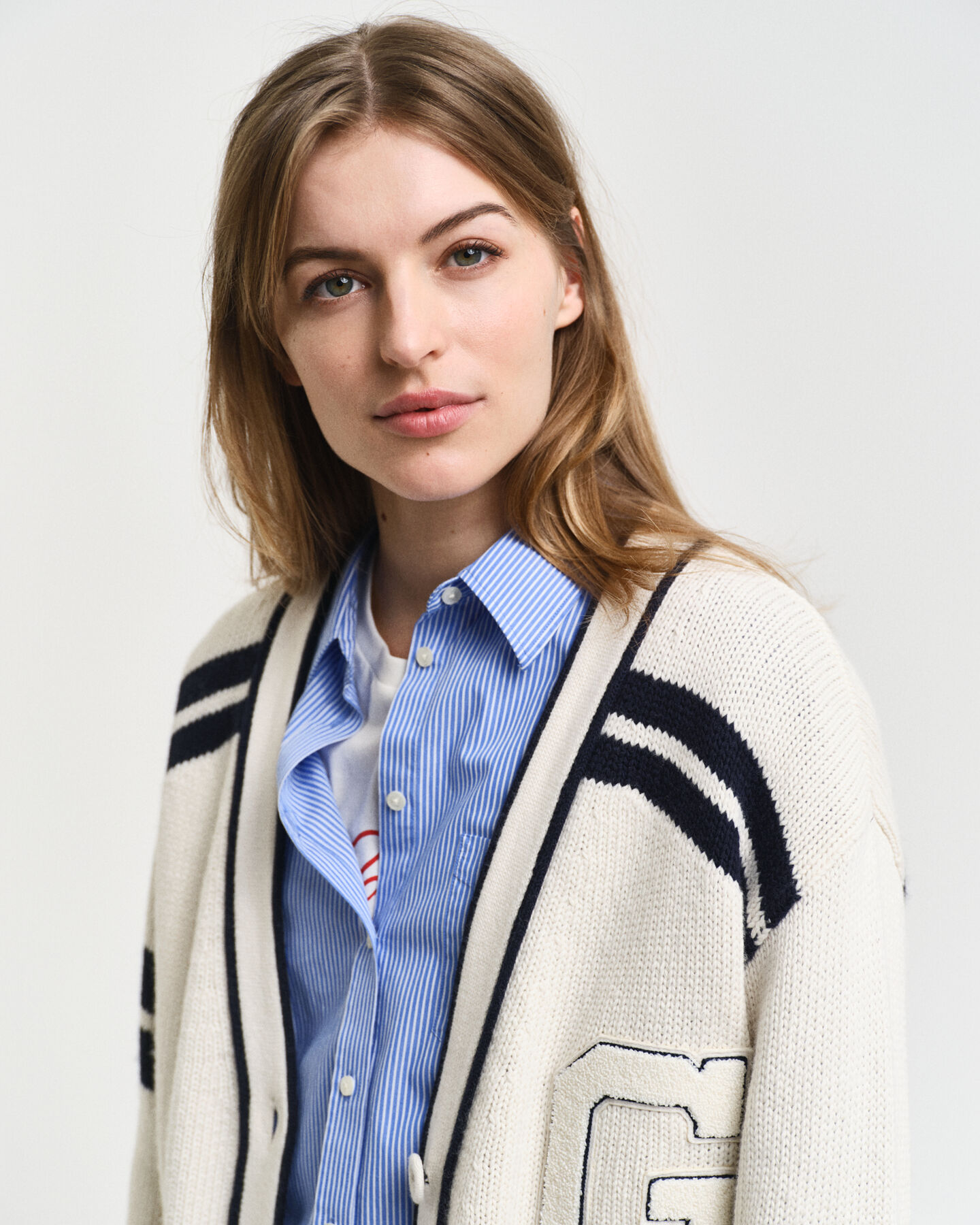 GANT Varsity V-Neck Cardigan