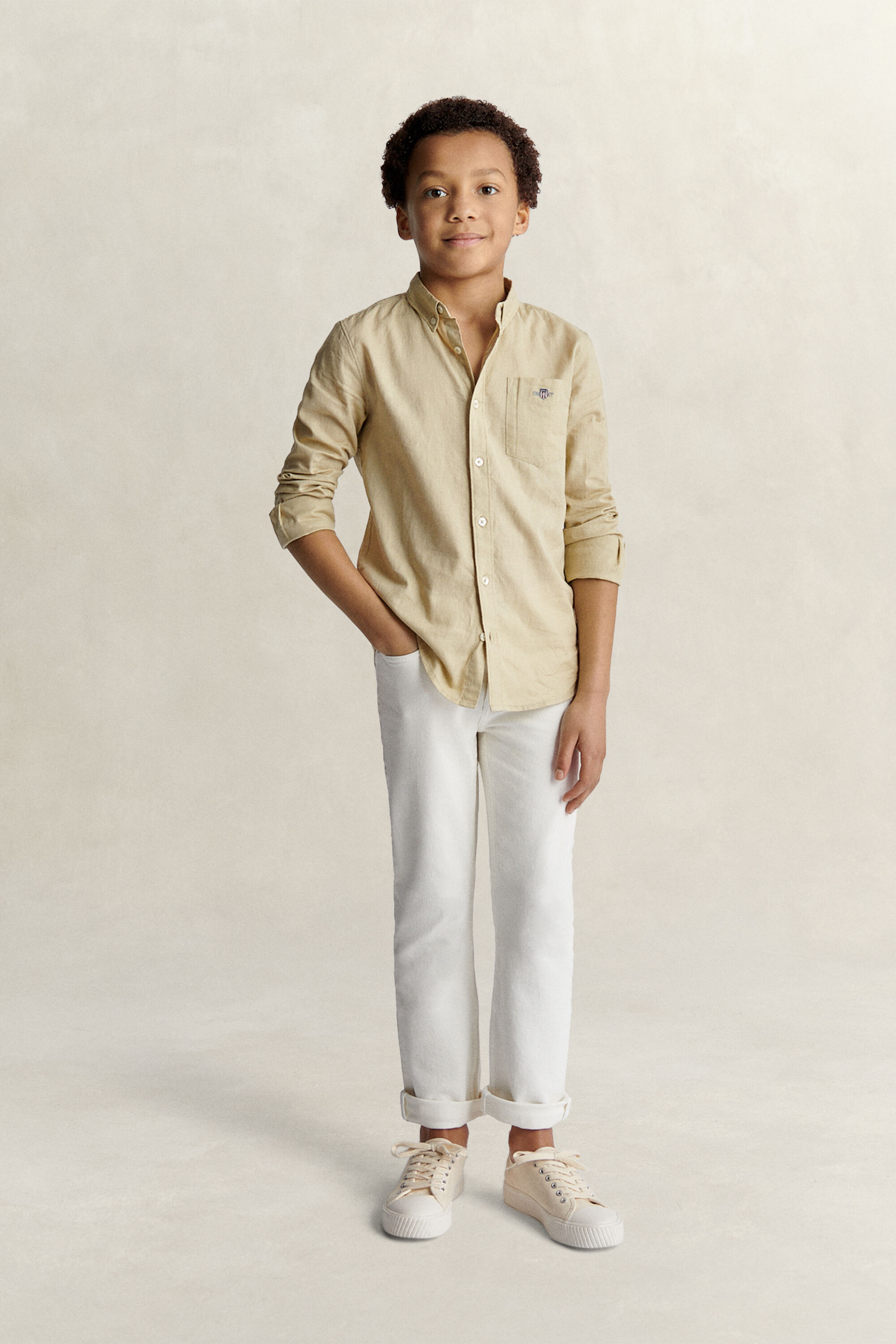 Teen Boys Linen Blend Shirt