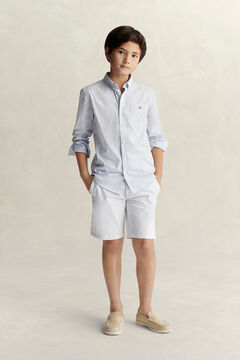 Teen Boys Shield Poplin Shirt — LIGHT BLUE 8