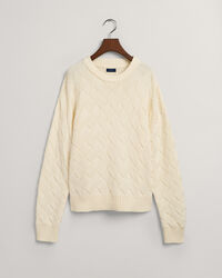 Weave Knit Crew Neck Sweater