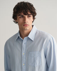 Relaxed Fit Pinstriped Seersucker Shirt