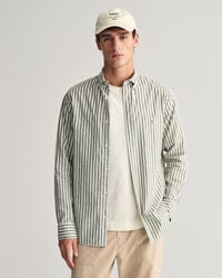 Regular Fit Striped Cotton Linen Shirt