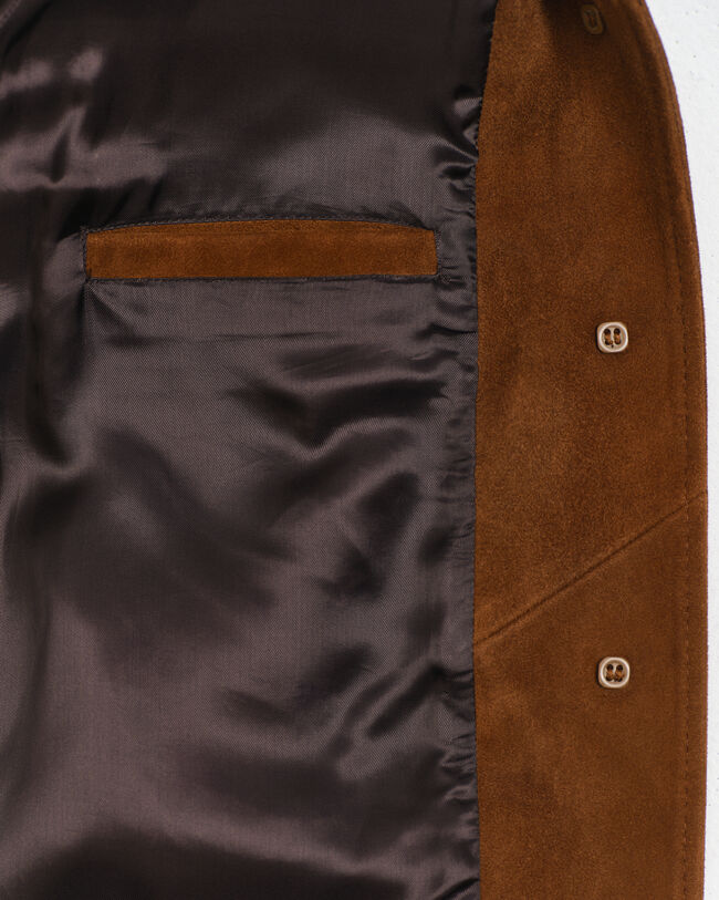 Relaxed Fit Suede Blazer