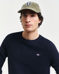 Ribbed Cotton Wool Crew Neck Sweater