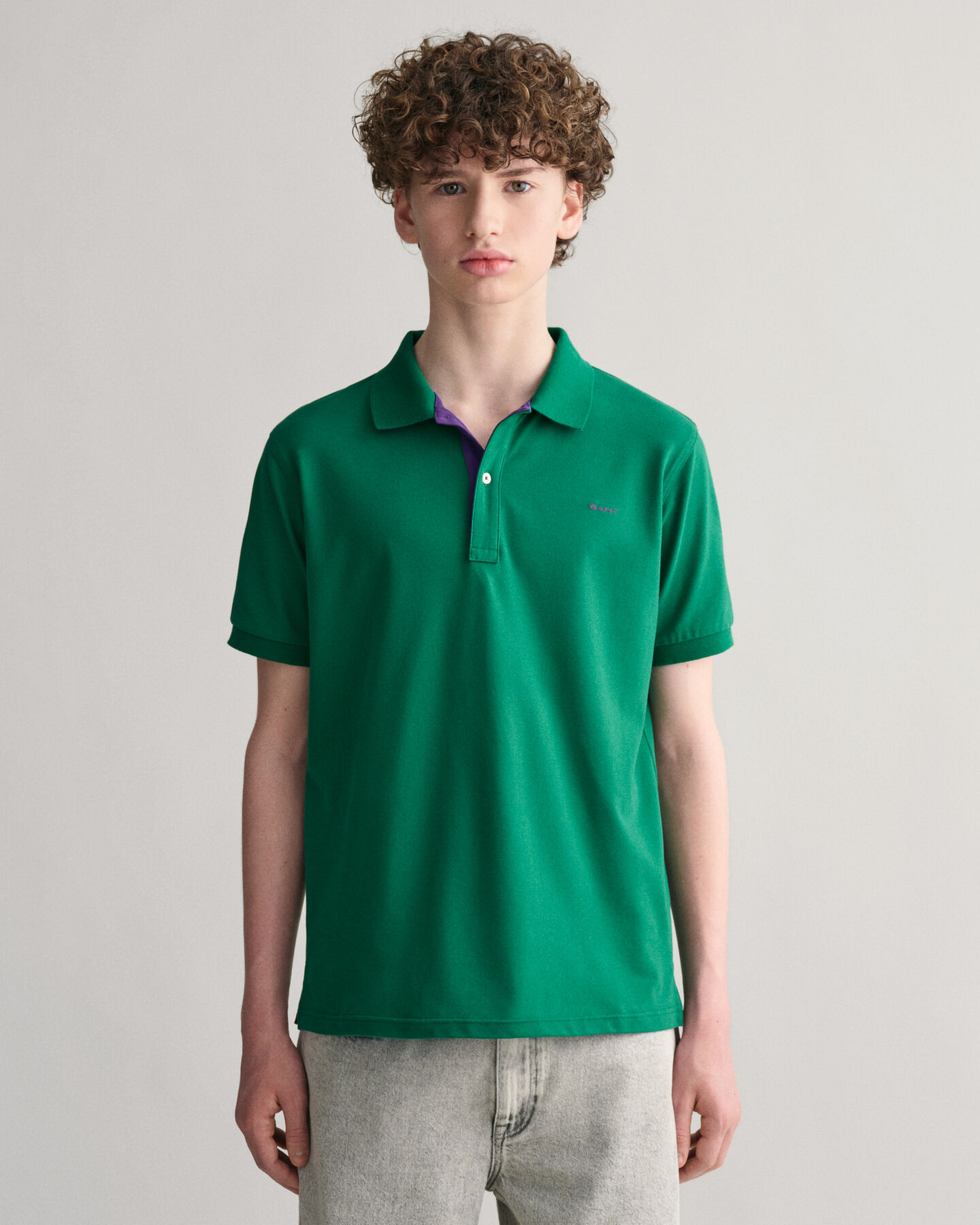 Teens Contrast Piqu&eacute; Polo Shirt
