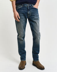 Slim Fit Vintage Wash Jeans