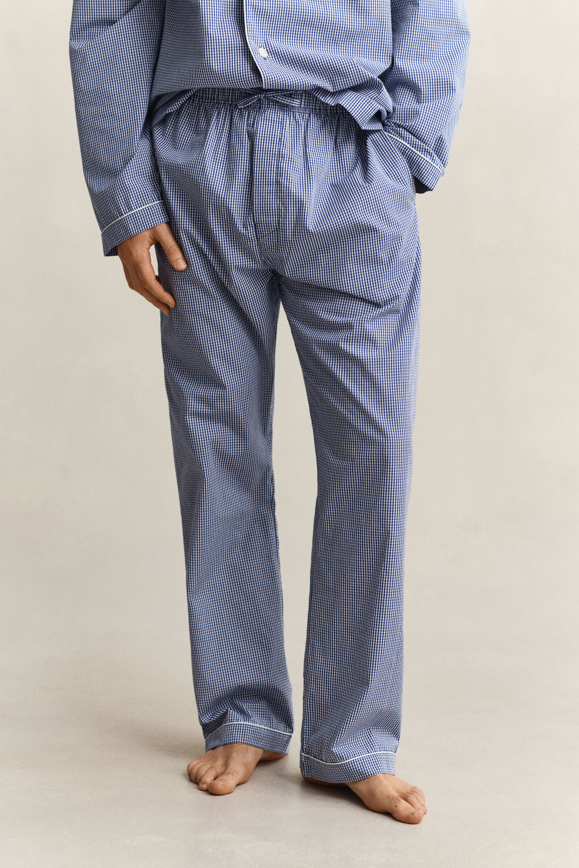 Gingham Poplin Pajama Set