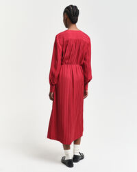 Striped Satin Shirt Dress