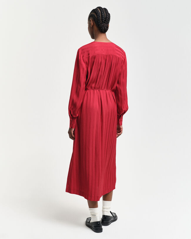 Striped Satin Shirt Dress