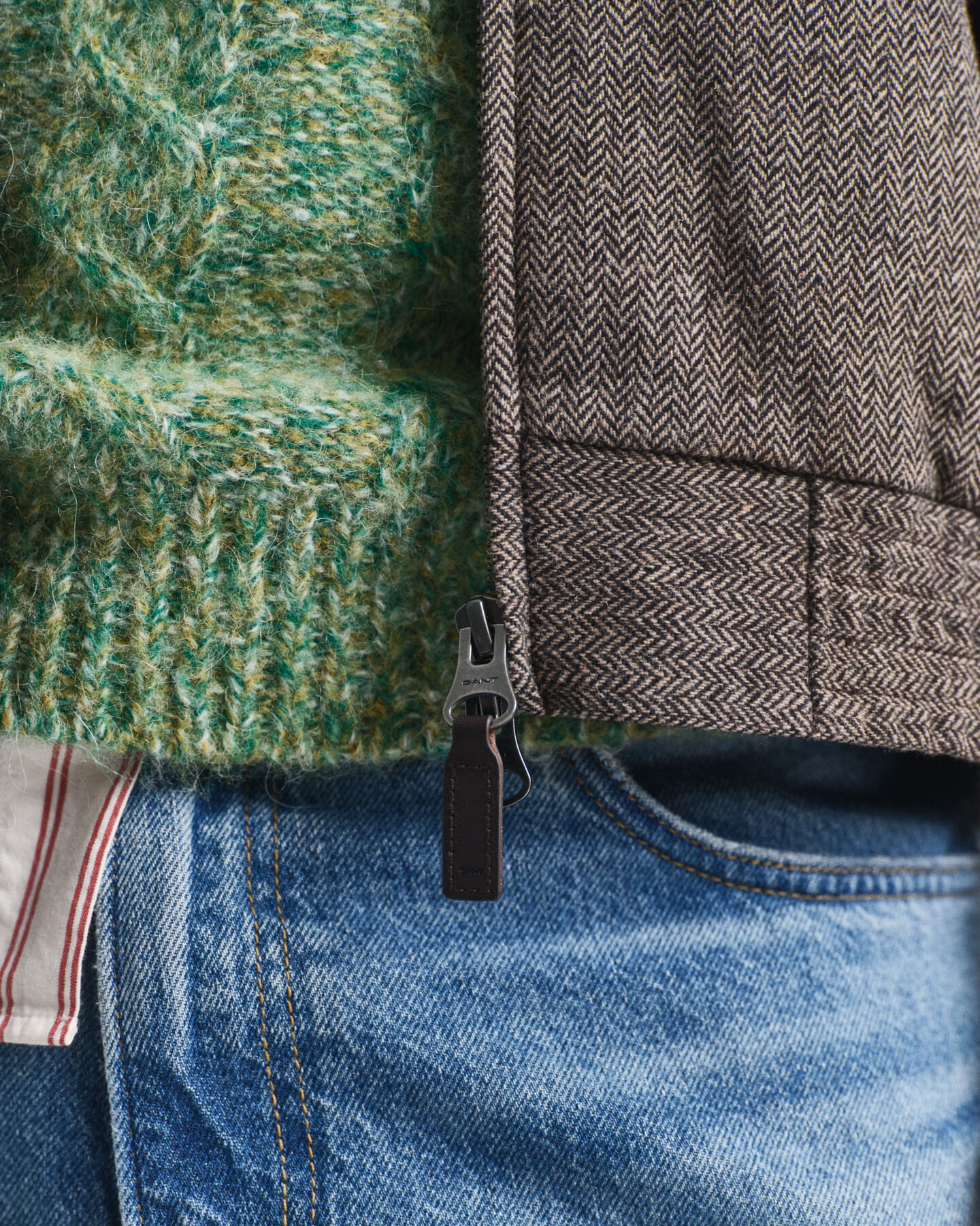 Wool Blend Harrington Jacket