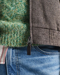 Wool Blend Harrington Jacket