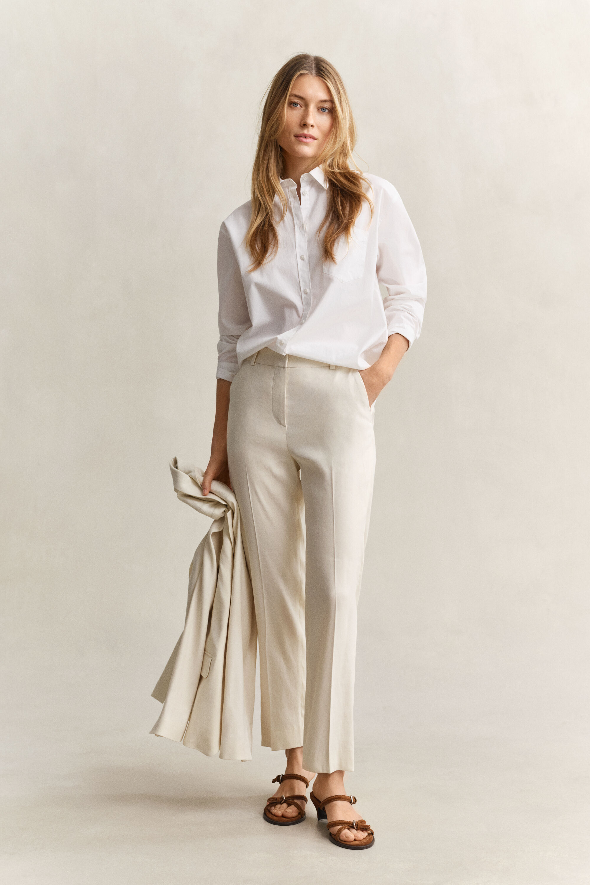 Tailored Linen Stretch Pants