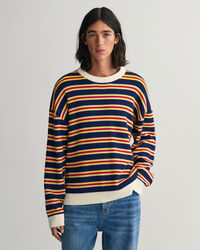 Multi Striped Crew Neck Sweater