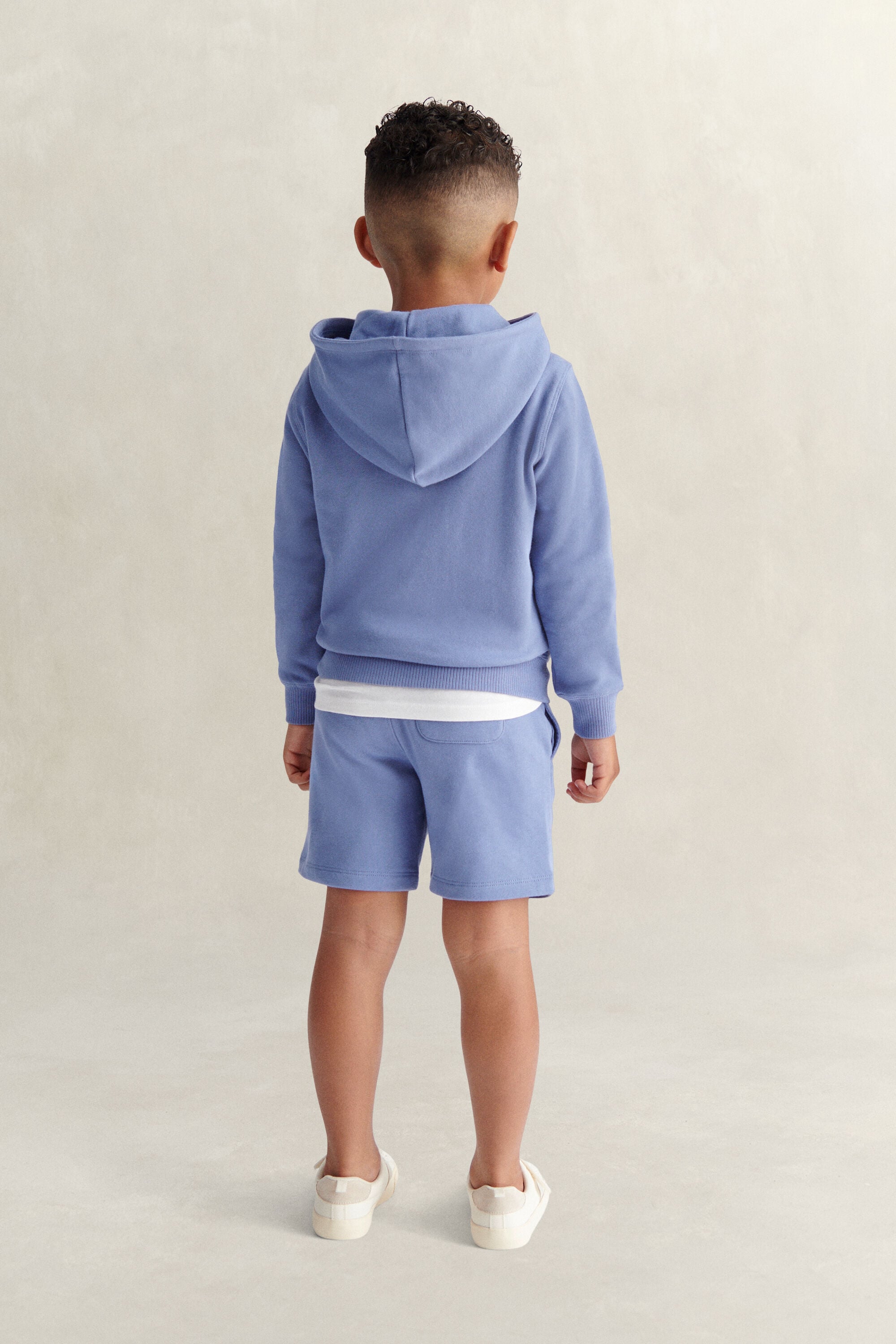 Boys Shield Zip Hoodie, T-Shirt & Sweatpants Set — FADED DENIM