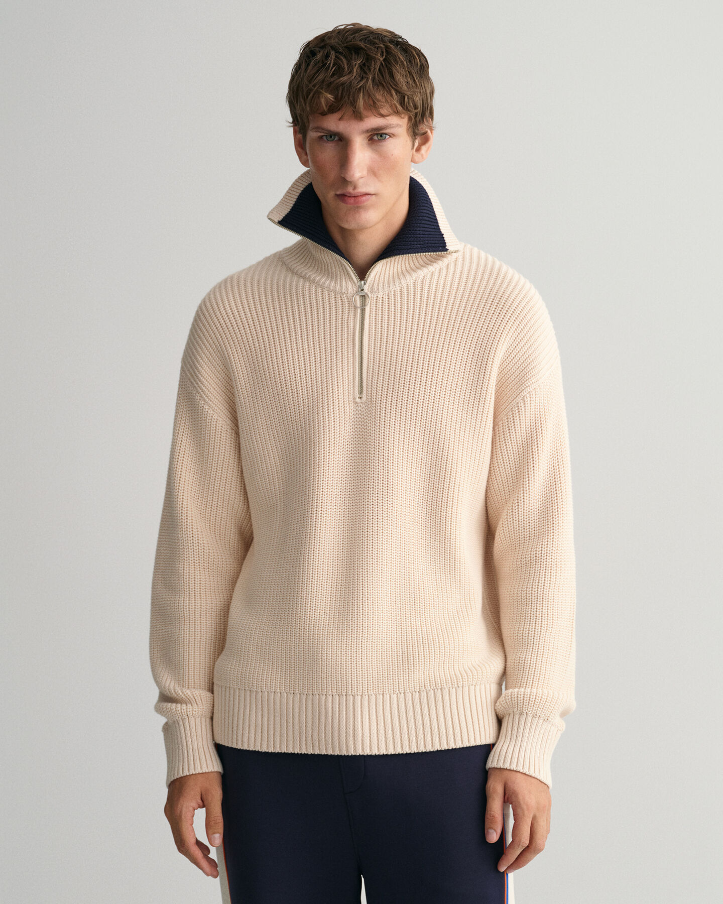 Rib Half-Zip Sweater