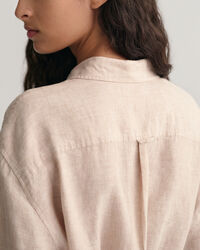 Linen Short Sleeve Shirt Dress