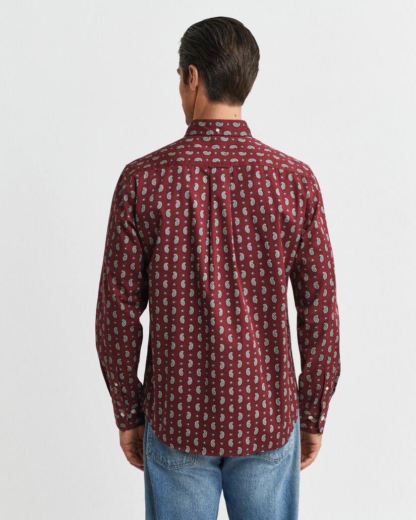 Regular Fit Paisley Printed Twill Shirt
