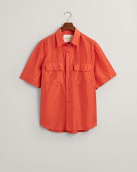 Relaxed Fit Washed Silk Short Sleeve Shirt