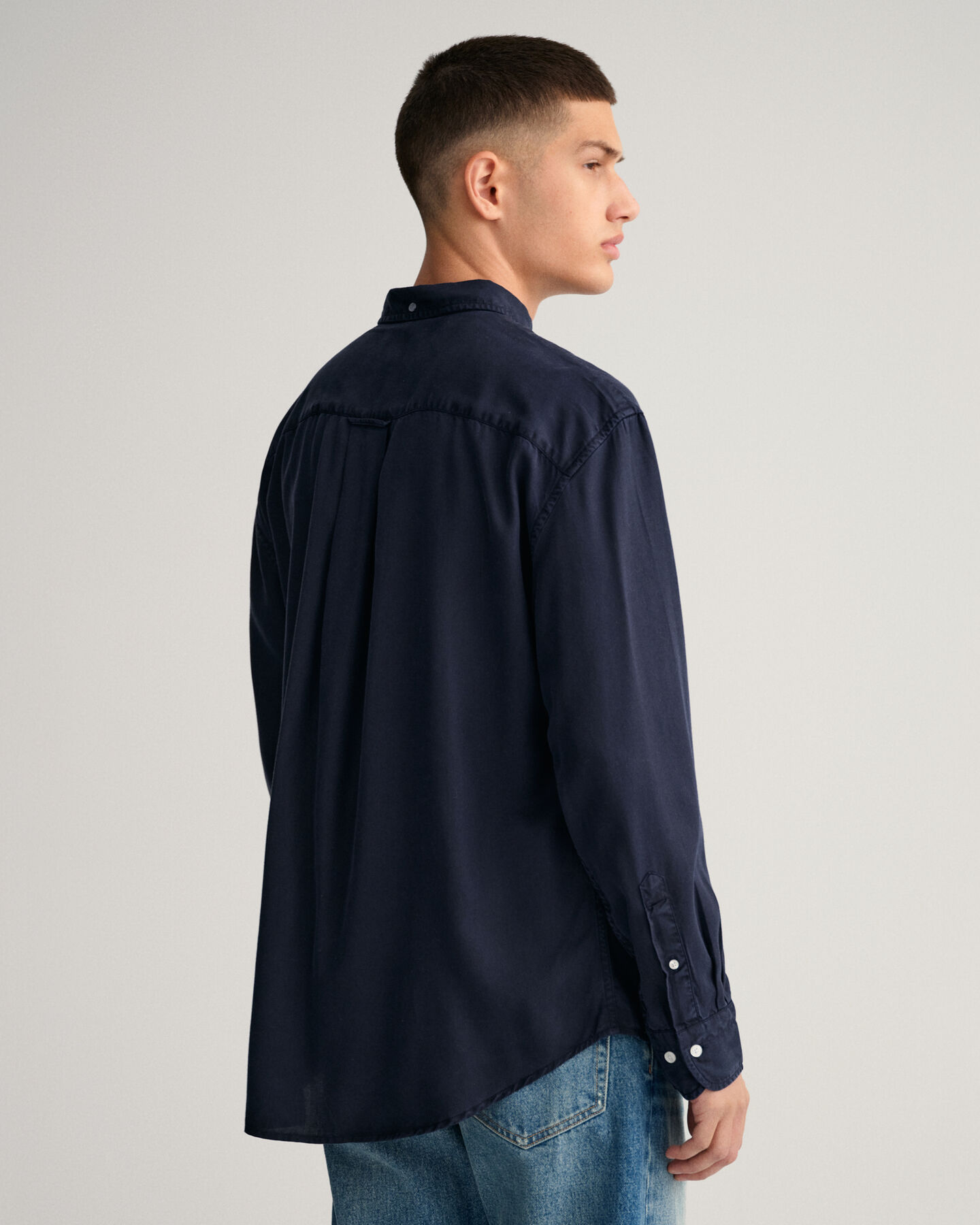 Relaxed Fit Garment-Dyed Lyocell Shirt