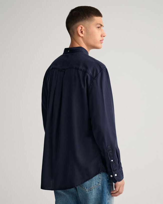 Relaxed Fit Garment-Dyed Lyocell Shirt