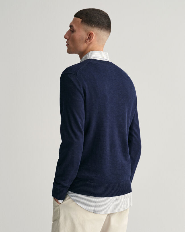 Cotton Linen Crew Neck Sweater