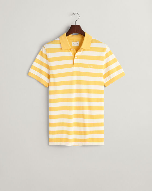 Wide Striped Piqu&eacute; Polo Shirt