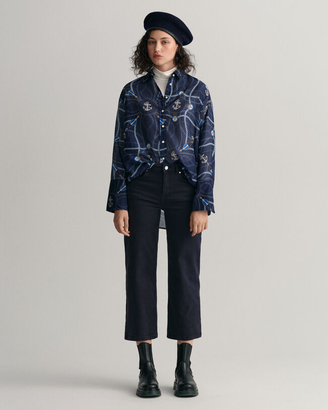 Cropped Wide Color Jeans