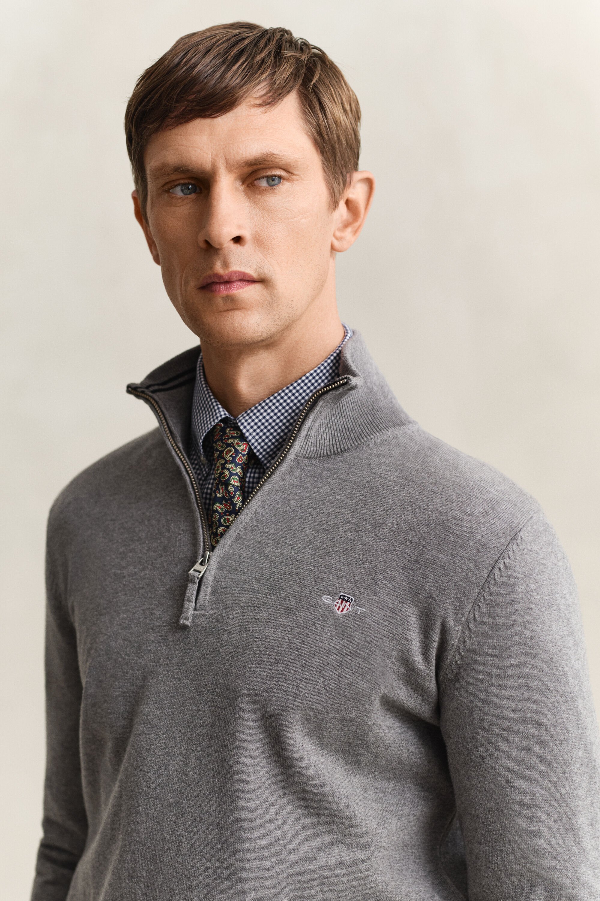 Classic Cotton Half-Zip Sweater