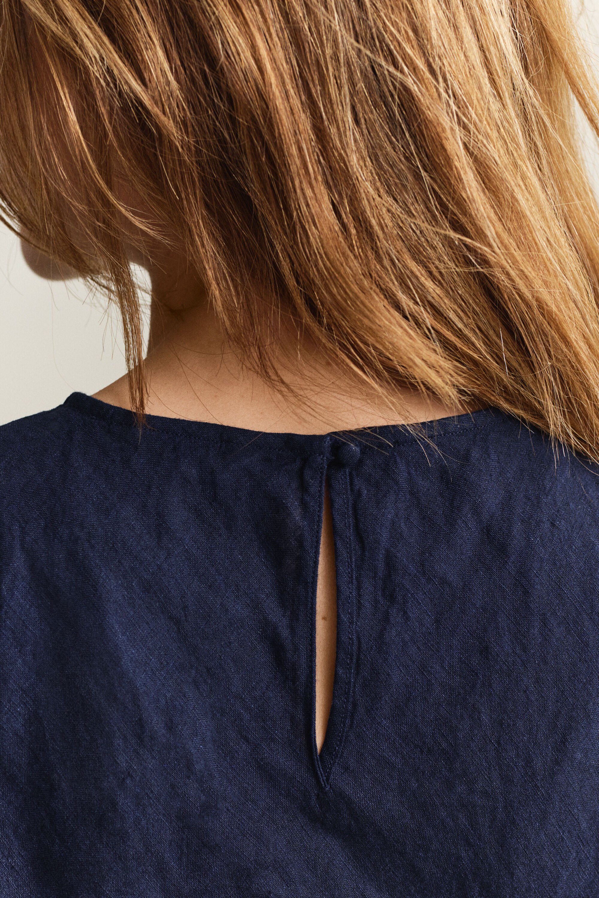 Bias Cut Linen Midi Dress