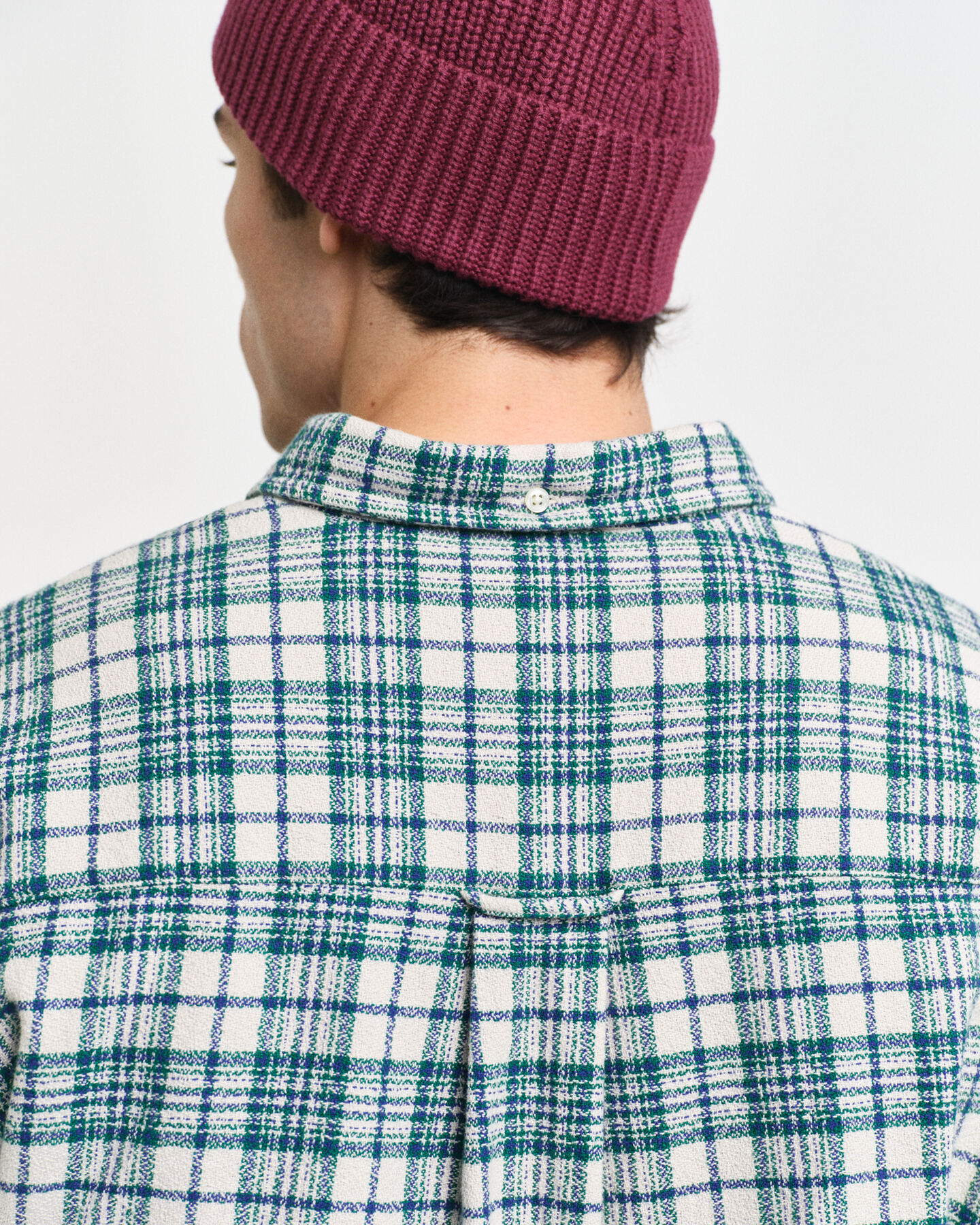 Oversized Textured Checked Shirt