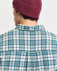 Oversized Textured Checked Shirt