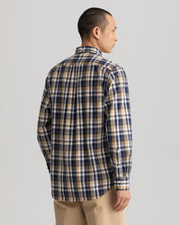 Regular Fit Washed Poplin Check Shirt