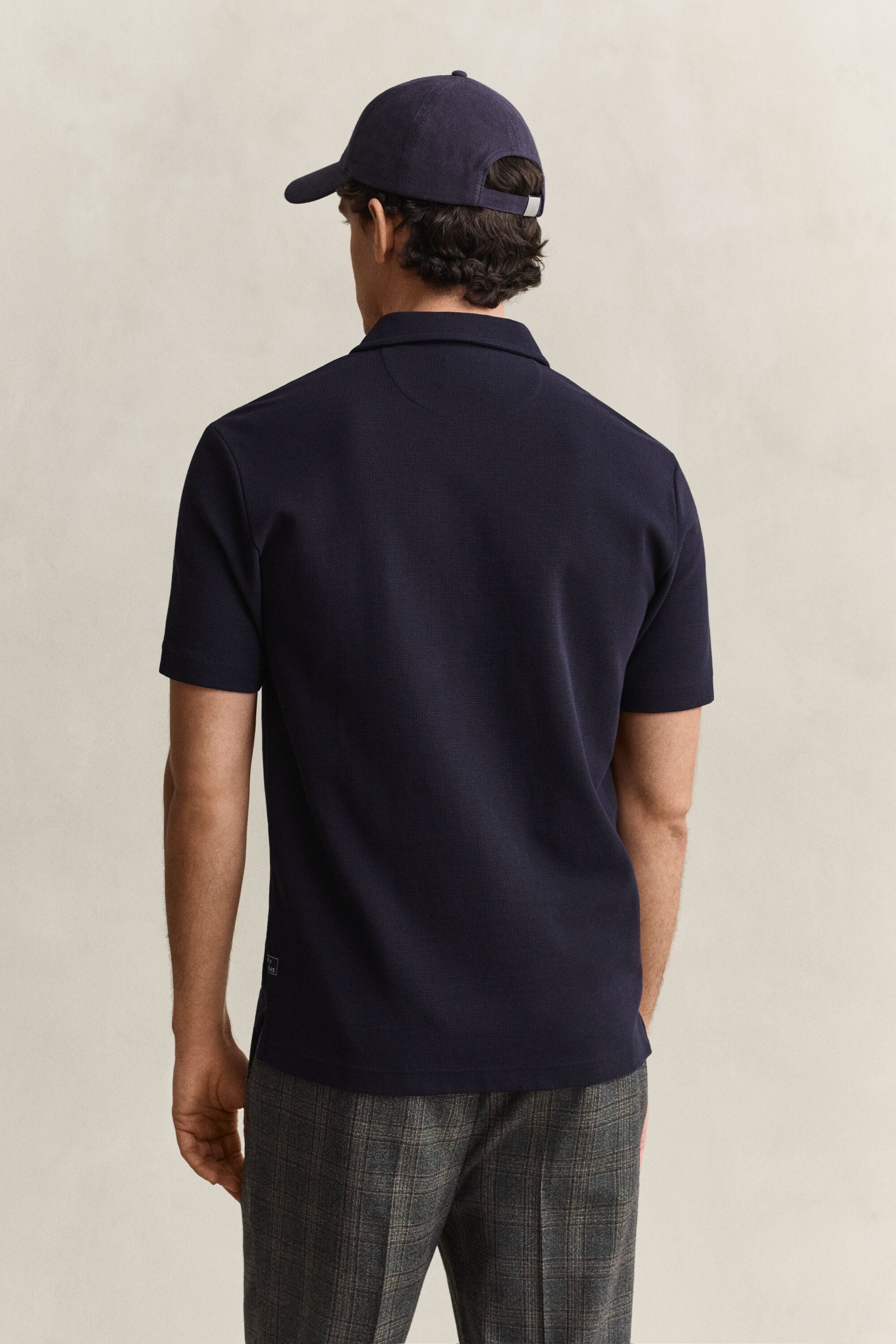 Waffle Texture Polo Shirt