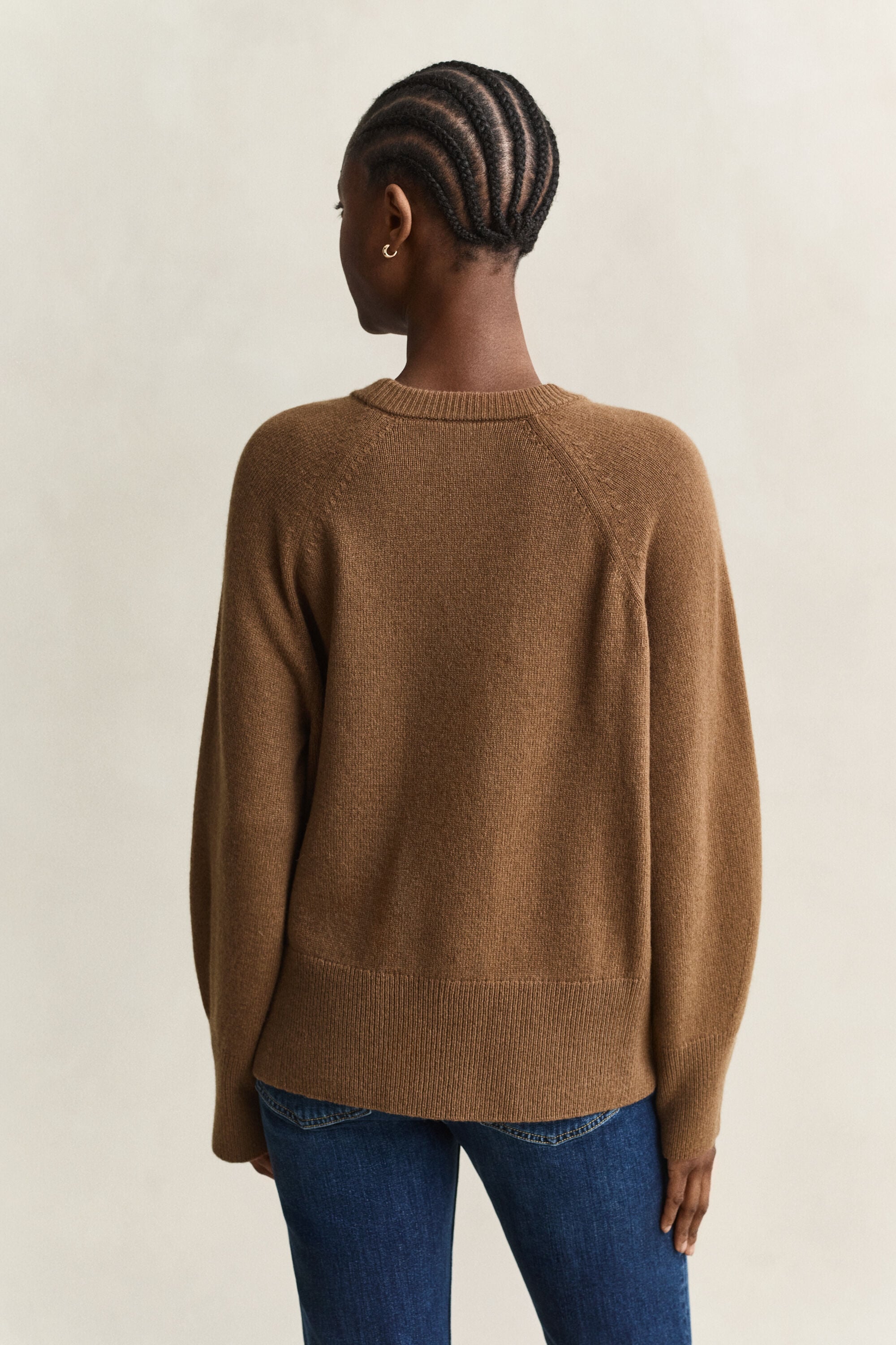 Wool Cashmere Crew Neck Sweater