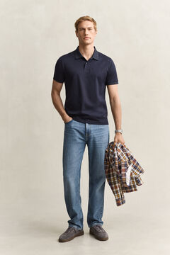 Pima Cotton Polo Shirt — EVENING BLUE 6