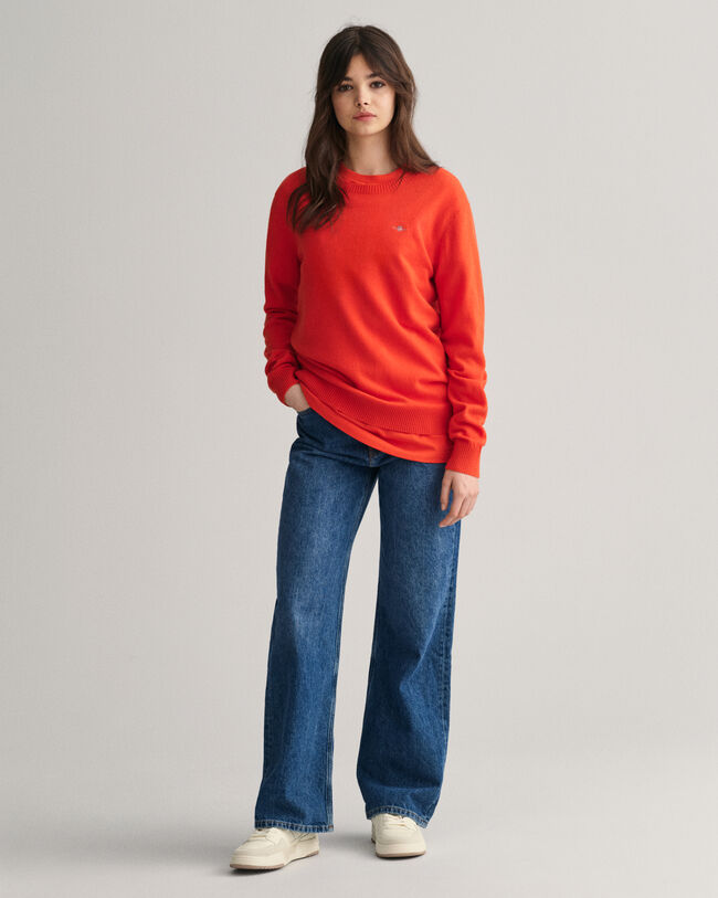 Teens Shield Lambswool Crew Neck Sweater