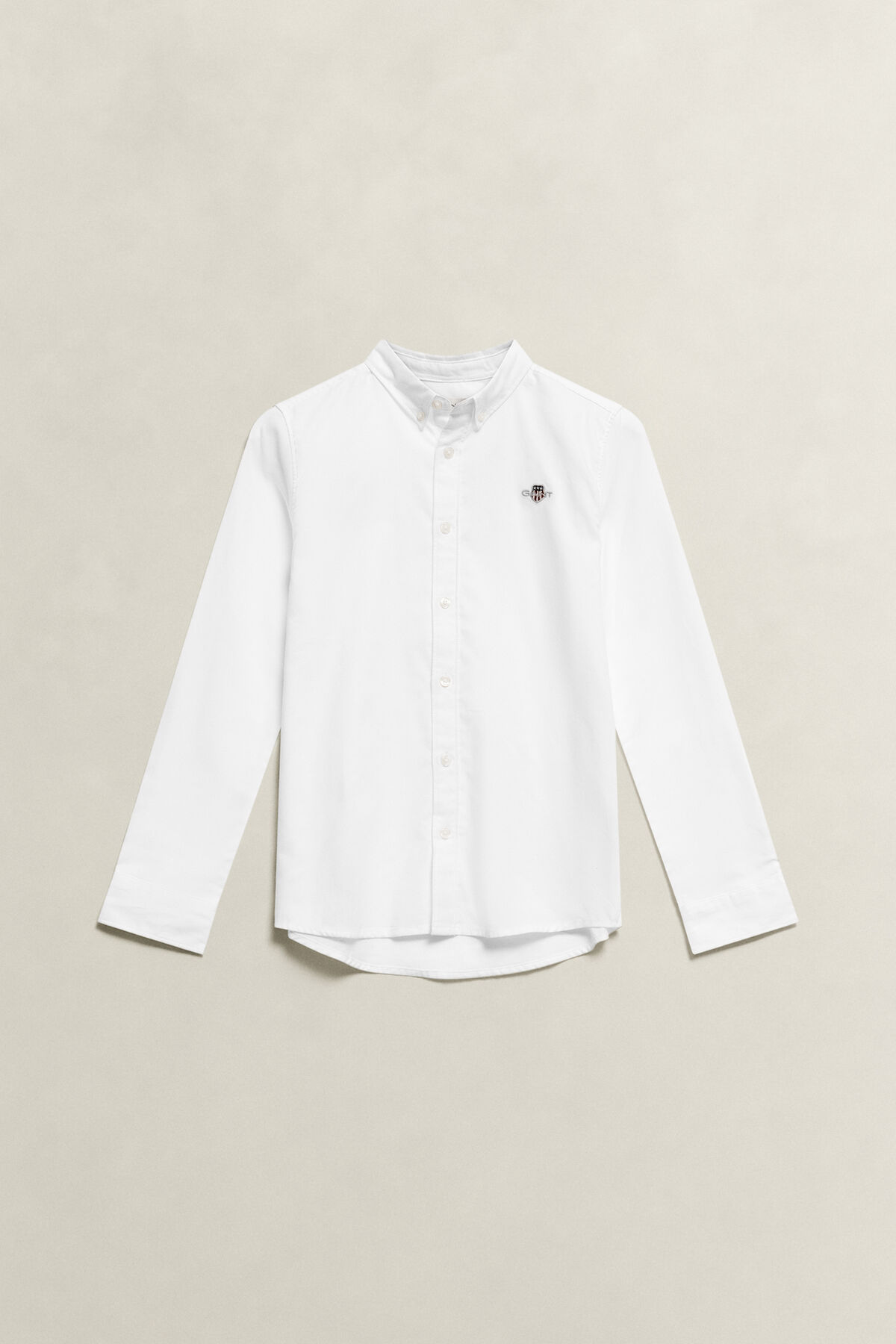 Teen Boys Shield Oxford Shirt — WHITE