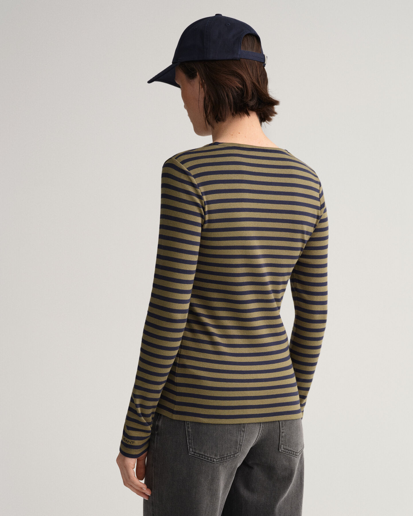 Striped Long Sleeve Ribbed T-Shirt